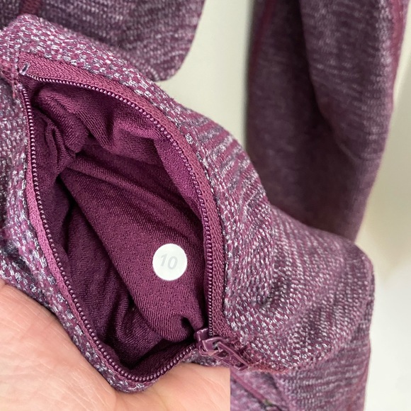 Lululemon Stride Jacket Mini Check Pique Plum Size 10 - Picture 4 of 16